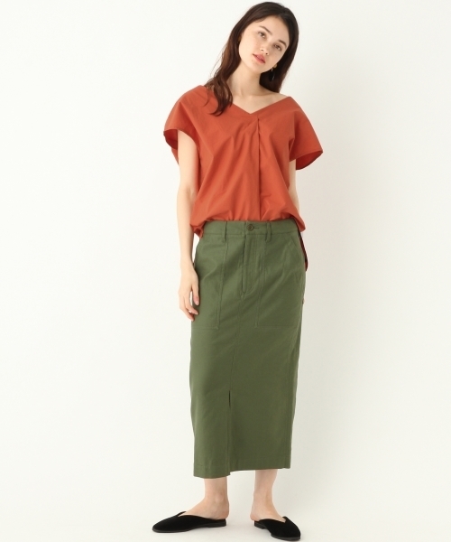 A part by（アパートバイ）の「Cベイカータイトスカート 763670 （スカート・レディース・ベージュ/カーキ・MEDIUM/LARGE）」の4枚目の写真