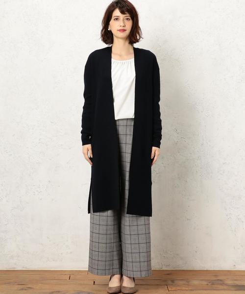 green label relaxing（グリーンレーベルリラクシング）の「［手洗い可能］KF ハンドウォッシュ スーパーロングカーディガン ◆（カーディガン/ボレロ・レディース・ベージュ/ネイビー/グレー/オレンジ系その他・FREE）」の6枚目の写真