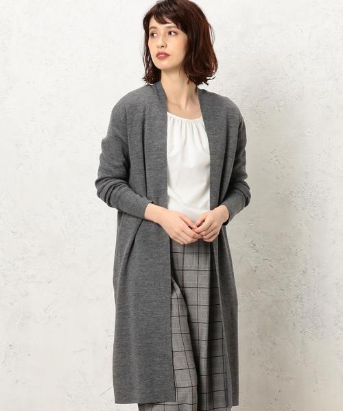 green label relaxing（グリーンレーベルリラクシング）の「［手洗い可能］KF ハンドウォッシュ スーパーロングカーディガン ◆（カーディガン/ボレロ・レディース・ベージュ/ネイビー/グレー/オレンジ系その他・FREE）」の14枚目の写真