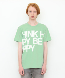 Design Tshirts Store graniph | ビッグプリントTシャツ/ビーハッピー(Tシャツ/カットソー)