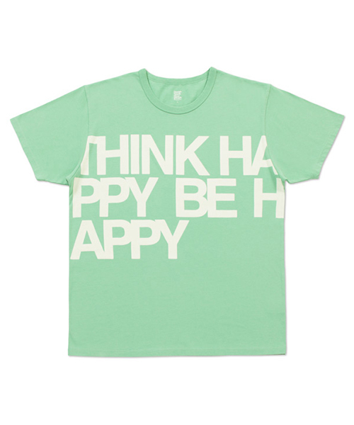 Design Tshirts Store graniph（デザイン　ティーシャツ　ストア　グラニフ）の「ビッグプリントTシャツ/ビーハッピー（Tシャツ/カットソー・メンズ・グリーン・X-SMALL/SMALL/LARGE/MEDIUM）」の3枚目の写真