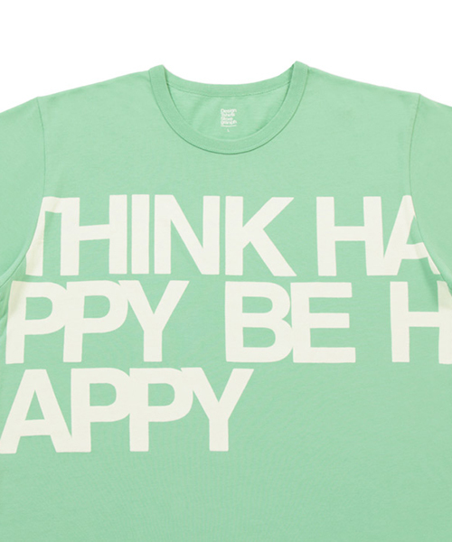Design Tshirts Store graniph（デザイン　ティーシャツ　ストア　グラニフ）の「ビッグプリントTシャツ/ビーハッピー（Tシャツ/カットソー・メンズ・グリーン・X-SMALL/SMALL/LARGE/MEDIUM）」の5枚目の写真