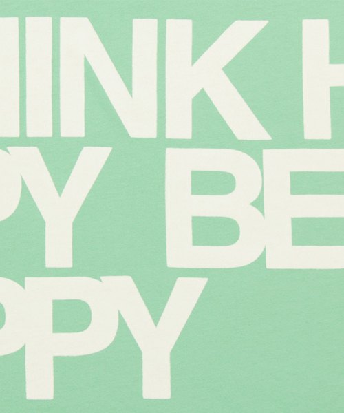 Design Tshirts Store graniph（デザイン　ティーシャツ　ストア　グラニフ）の「ビッグプリントTシャツ/ビーハッピー（Tシャツ/カットソー・メンズ・グリーン・X-SMALL/SMALL/LARGE/MEDIUM）」の6枚目の写真