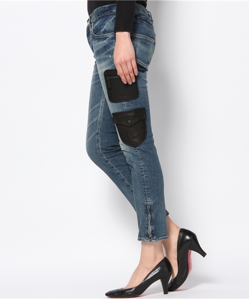Hysteric Glamour ストレッチデニム 裾ZIP 九分丈スリムパンツ 
