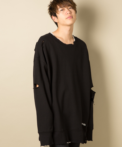 Casper John Aiver キャスパージョンアイバー の Casper John Aiver ハードダメージルーズスウェット スウェット Wear