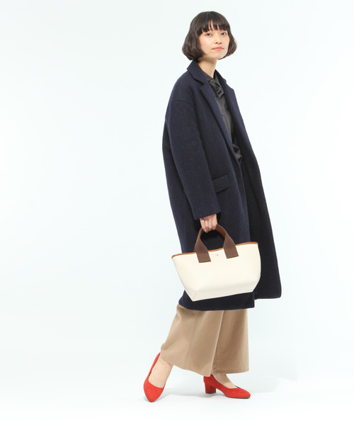 LAKOLE(ラコレ)の「スライバーチェスターコート / LAKOLE(チェスターコート・レディース・ライトグレー/オレンジ/ネイビー・SMALL/MEDIUM)」の5枚目の写真