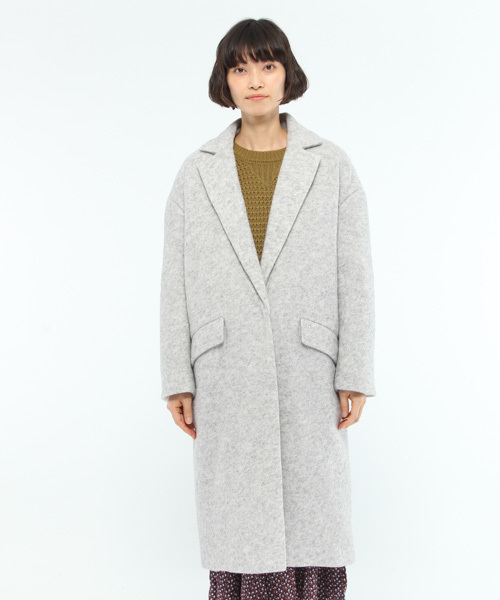 LAKOLE(ラコレ)の「スライバーチェスターコート / LAKOLE(チェスターコート・レディース・ライトグレー/オレンジ/ネイビー・SMALL/MEDIUM)」の7枚目の写真