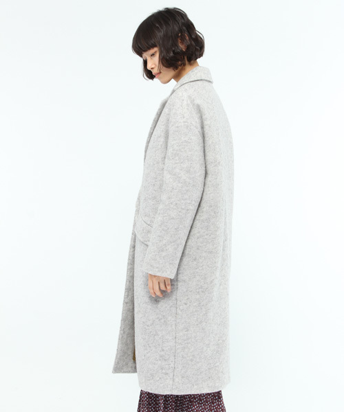 LAKOLE(ラコレ)の「スライバーチェスターコート / LAKOLE(チェスターコート・レディース・ライトグレー/オレンジ/ネイビー・SMALL/MEDIUM)」の8枚目の写真