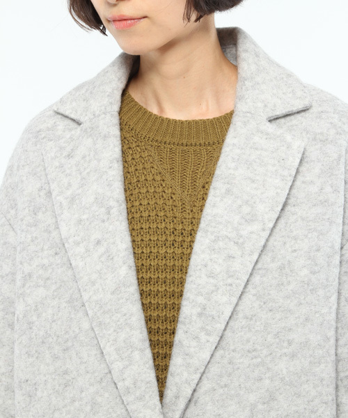 LAKOLE(ラコレ)の「スライバーチェスターコート / LAKOLE(チェスターコート・レディース・ライトグレー/オレンジ/ネイビー・SMALL/MEDIUM)」の10枚目の写真