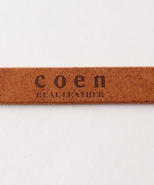 coen(コーエン)の「栃木レザーナローベルト(ベルト・レディース・ブラウン/ダークブラウン・FREE)」の6枚目の写真