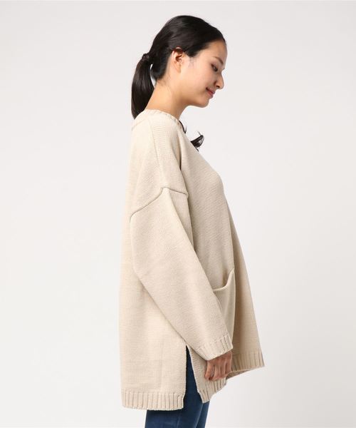 cepo(セポ)の「オーバーサイズVネックニット(ニット/セーター・レディース・チャコールグレー/グレー/オフホワイト/モカ・M)」の5枚目の写真