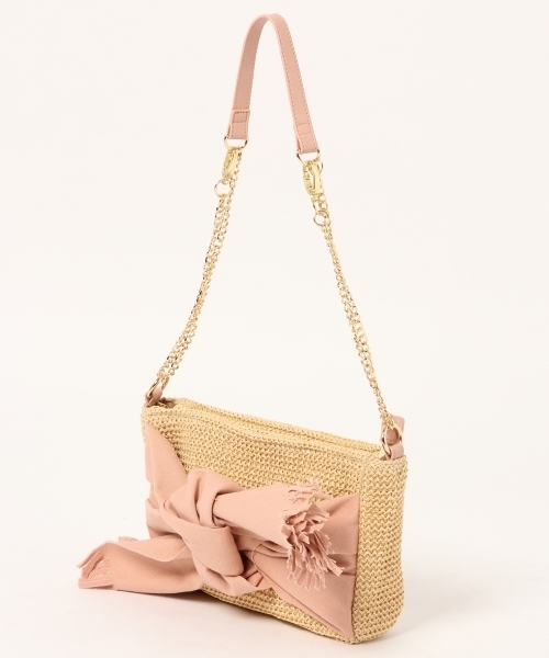 Heather（ヘザー）の「リボンクラッチショルダー　790582（ショルダーバッグ・レディース・ブラック/ピンク/アイボリー・ONESIZE/FREE）」の7枚目の写真