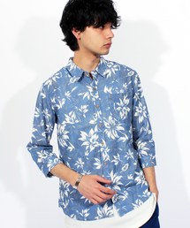 ８(eight) | アロハ柄 7分袖シャツ 花柄 コットン(シャツ/ブラウス)