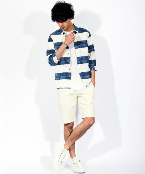 ８(eight)（エイト）の「アロハ柄 7分袖シャツ 花柄 コットン（シャツ/ブラウス・メンズ・A/B/C・MEDIUM/LARGE/X-LARGE）」の6枚目の写真
