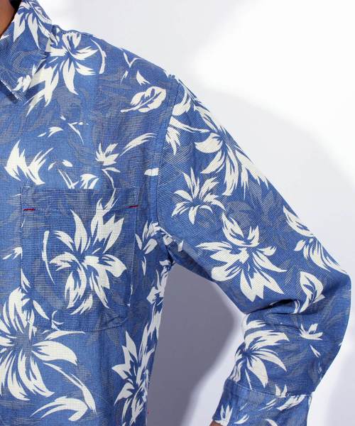 ８(eight)（エイト）の「アロハ柄 7分袖シャツ 花柄 コットン（シャツ/ブラウス・メンズ・A/B/C・MEDIUM/LARGE/X-LARGE）」の21枚目の写真