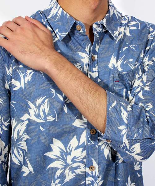 ８(eight)（エイト）の「アロハ柄 7分袖シャツ 花柄 コットン（シャツ/ブラウス・メンズ・A/B/C・MEDIUM/LARGE/X-LARGE）」の22枚目の写真