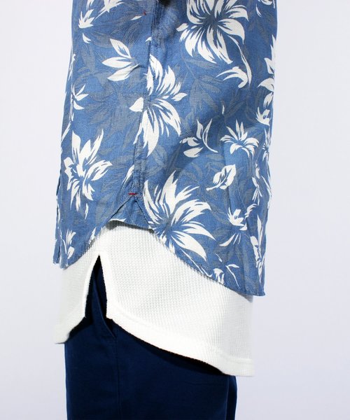 ８(eight)（エイト）の「アロハ柄 7分袖シャツ 花柄 コットン（シャツ/ブラウス・メンズ・A/B/C・MEDIUM/LARGE/X-LARGE）」の13枚目の写真