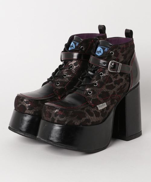 YOSUKE（ヨースケ）の「「YOSUKE/ヨースケ」超厚底レースアップショートブーツ（ブーツ・レディース・ブラック/ブラック系その他/ワイン/ブラックミックス/ブラウン系その他/レオパード/グリーン/キャメル/パイソン・23/24/22.5/24.5/23.5）」の9枚目の写真