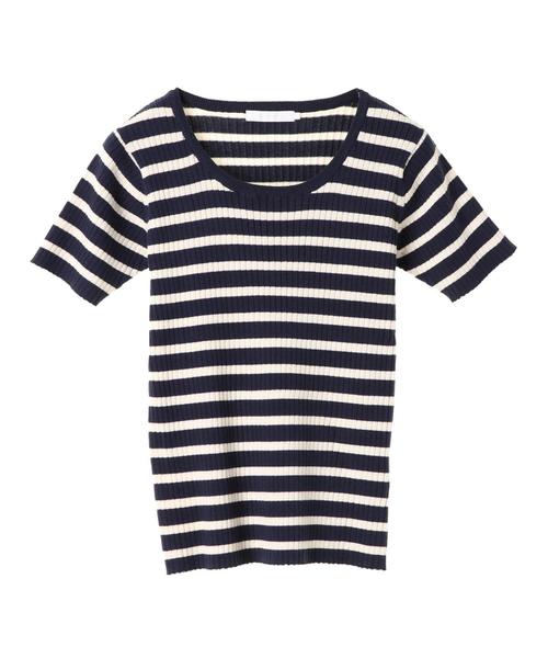 AMERICAN HOLIC（アメリカンホリック）の「・Uネックリブプルオーバー（ニット/セーター・レディース・オレンジ/ブルー/ブルー系その他2/オフホワイト/ブラック/ベージュ/ネイビー/ホワイト系その他4・M/L）」の16枚目の写真