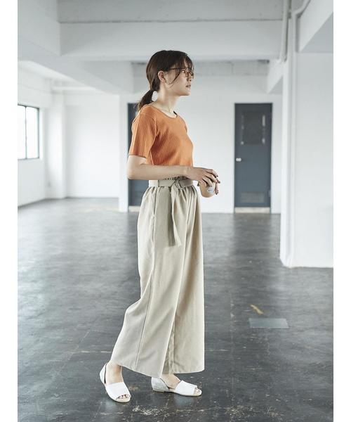 AMERICAN HOLIC（アメリカンホリック）の「・Uネックリブプルオーバー（ニット/セーター・レディース・オレンジ/ブルー/ブルー系その他2/オフホワイト/ブラック/ベージュ/ネイビー/ホワイト系その他4・M/L）」の19枚目の写真