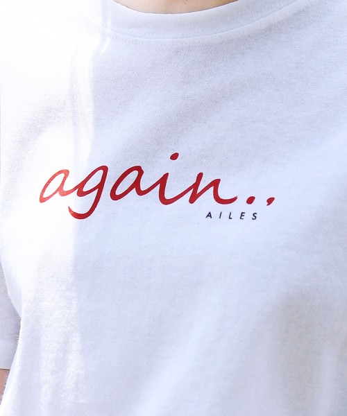 reca（レカ）の「◆recaオリジナル◆again ロゴTシャツ（Tシャツ/カットソー・レディース・ホワイト系その他/ブラック系その他/ホワイト系その他2・FREE）」の10枚目の写真