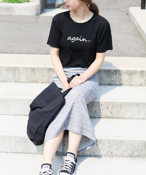 reca（レカ）の「◆recaオリジナル◆again ロゴTシャツ（Tシャツ/カットソー・レディース・ホワイト系その他/ブラック系その他/ホワイト系その他2・FREE）」の14枚目の写真