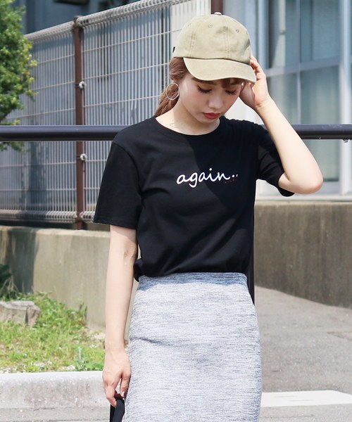 reca（レカ）の「◆recaオリジナル◆again ロゴTシャツ（Tシャツ/カットソー・レディース・ホワイト系その他/ブラック系その他/ホワイト系その他2・FREE）」の17枚目の写真