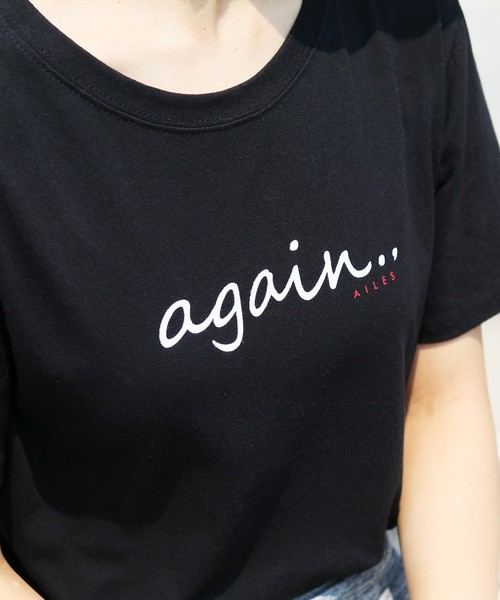 reca（レカ）の「◆recaオリジナル◆again ロゴTシャツ（Tシャツ/カットソー・レディース・ホワイト系その他/ブラック系その他/ホワイト系その他2・FREE）」の18枚目の写真
