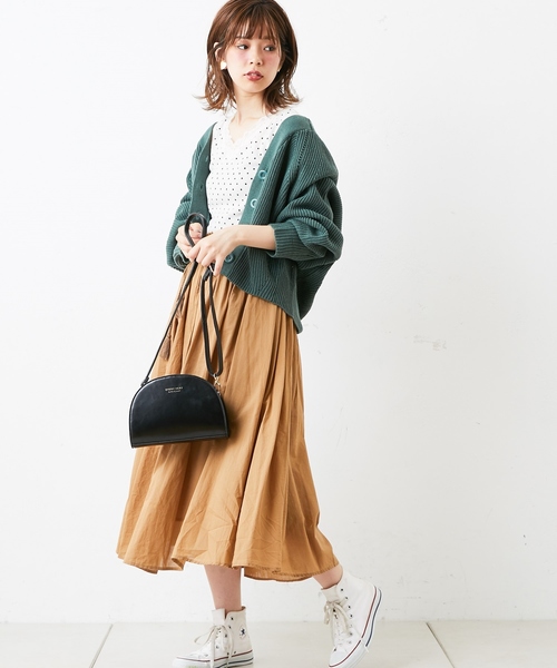 natural couture(ナチュラルクチュール)の「綿ボイルカラースカート(スカート・レディース・ブラック/ベージュ/マスタード/レンガ/ブルー・FREE)」の9枚目の写真