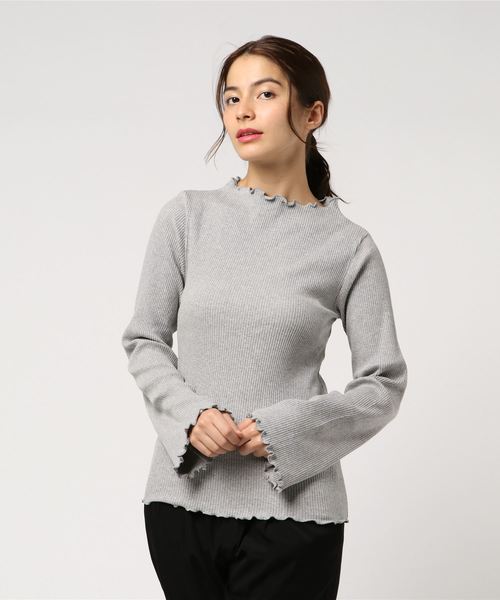 LOWRYS FARM(ローリーズファーム)の「リブメロープルオーバー 806421(Tシャツ/カットソー・レディース・ブラック/オフホワイト/グレー/ブラック系その他/キャメル・LARGE/MEDIUM)」の10枚目の写真