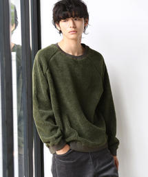 coen | ウォッシャブルボアフリースクルーネック(スウェット)