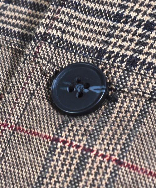 neos（ネオス）の「【neos -addictive design-】ビッグシルエット タータンチェック  シャツ ジャケット（カバーオール・メンズ・ブラウン/グレー・MEDIUM/LARGE/X-LARGE）」の5枚目の写真