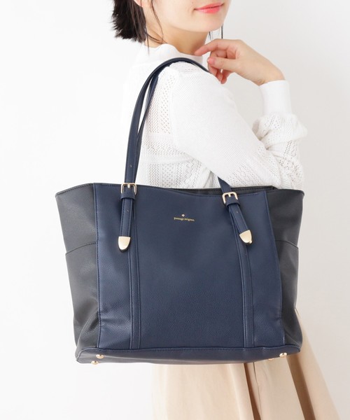 Passage Mignon Flaneur パサージュミニョンフラヌール の ファイル収納可 カジュアル ソフトレザー調バッグ トートバッグ Wear