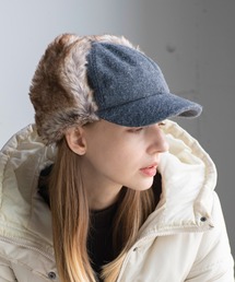 14+（イチヨンプラス）の「フェイクファーフライトキャップ（キャップ）」