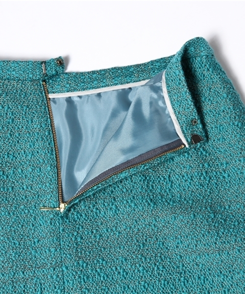 La TOTALITE（ラトータリテ）の「ヴィーナスブークレポケスカート（スカート・レディース・ホワイト/グリーン・36/38/40）」の9枚目の写真