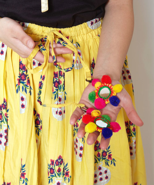 チャイハネ（チャイハネ）の「【チャイハネ】yul 花瓶プリントロングスカート（スカート・レディース・ブラック/グリーン/レッド/ホワイト/イエロー・FREE）」の10枚目の写真