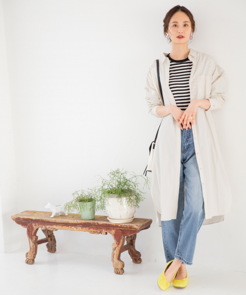GLOBAL WORK(グローバルワーク)の「BEAUTEEワッフルクルーTEE/823918(Tシャツ/カットソー・レディース・ダークブルー/ホワイト/ブラック/その他/オフホワイト・MEDIUM/LARGE)」の14枚目の写真