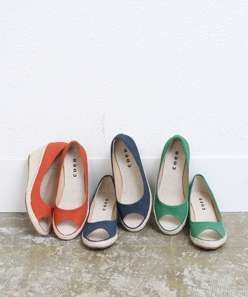 coen（コーエン）の「オープントゥエスパドリーユサンダル（サンダル・レディース・ケリー/ネイビー/オレンジ・MEDIUM/SMALL/LARGE）」の7枚目の写真