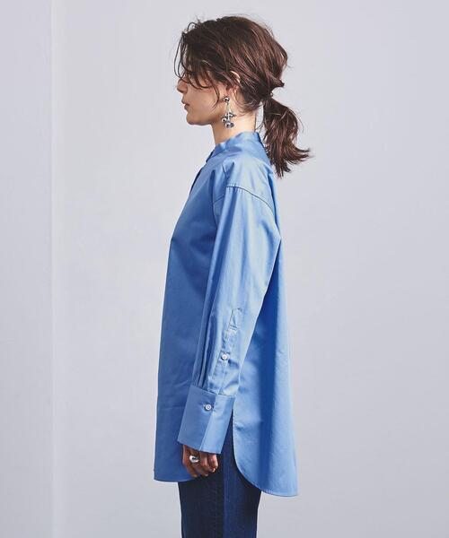 UNITED ARROWS（ユナイテッドアローズ）の「UWSC バンドカラー ロングシャツ†（シャツ/ブラウス・レディース・ライトブルー/ホワイト/ベージュ/コバルトブルー・36/38）」の6枚目の写真