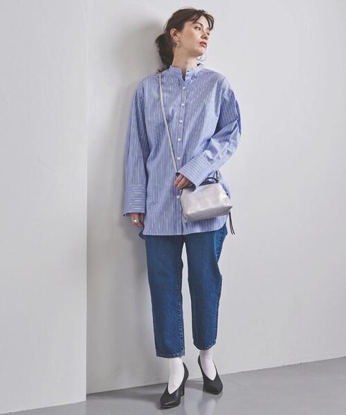 UNITED ARROWS（ユナイテッドアローズ）の「UWSC バンドカラー ロングシャツ†（シャツ/ブラウス・レディース・ライトブルー/ホワイト/ベージュ/コバルトブルー・36/38）」の21枚目の写真