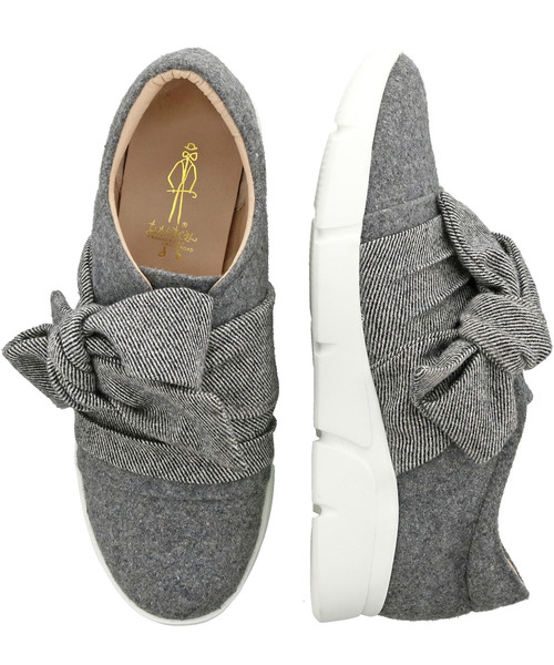 あしながおじさん(アシナガオジサン)の「〈あしながおじさん〉リボンスニーカー(スニーカー・レディース・ブラック/グレー/ネイビー・M/S/L/LL)」の7枚目の写真