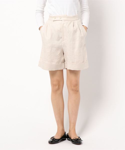 IENA（イエナ）の「A PUPIL LINED リネンショートパンツ◆（その他パンツ・レディース・ブラック/アイボリー・FREE）」の5枚目の写真
