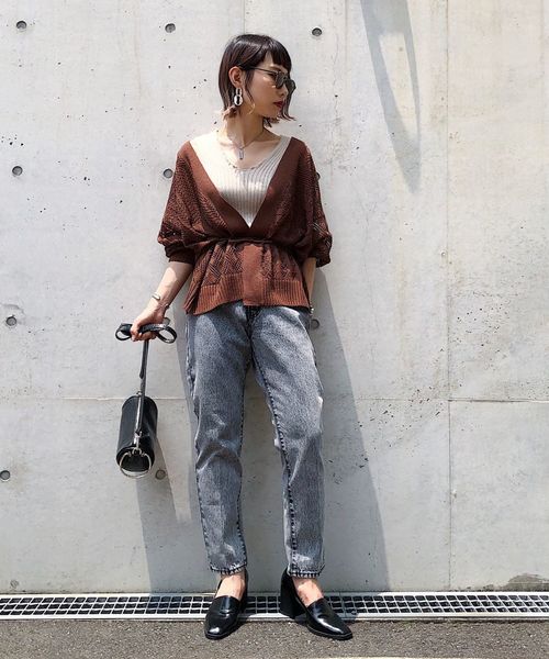 PAGEBOY（ページボーイ）の「スカシアミカシュクールカーディガン（カーディガン/ボレロ・レディース・ブラック/ダークブラウン/ベージュ・FREE）」の16枚目の写真