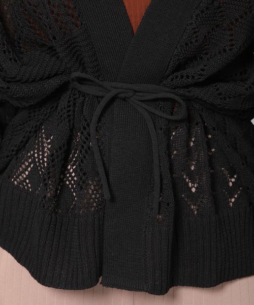 PAGEBOY（ページボーイ）の「スカシアミカシュクールカーディガン（カーディガン/ボレロ・レディース・ブラック/ダークブラウン/ベージュ・FREE）」の10枚目の写真