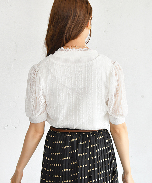 PairPair（ペアペア）の「【リンクコーデ専門ブランド/ペアペア】イロイロボタンレースカーディガン(レディース)（Tシャツ/カットソー・レディース・ブラック/アイボリー・FREE）」の13枚目の写真