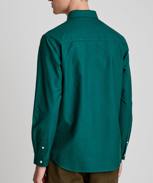 Saturdays NYC（サタデーズ ニューヨークシティ ）の「Crosby Oxford Long Sleeve Shirt（シャツ/ブラウス・メンズ・ターコイズブルー・X-SMALL/S/M/L/XL）」の6枚目の写真