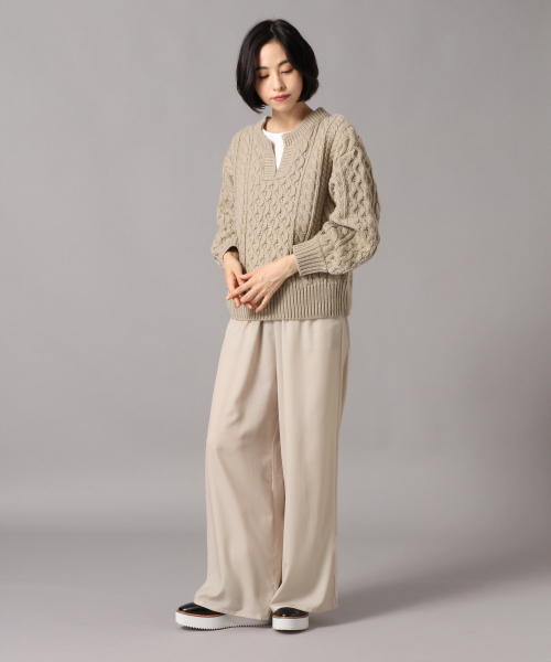 LOWRYS FARM（ローリーズファーム）の「ウエストイージーパンツ　852204（その他パンツ・レディース・ブラウン/レッド/アイボリー/レオパード・FREE）」の12枚目の写真