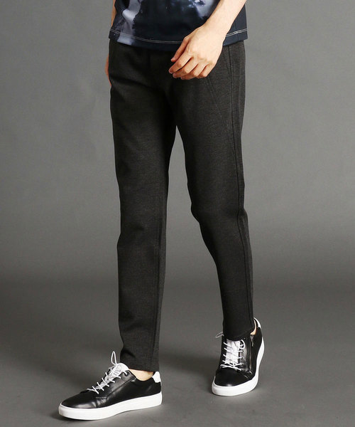 NICOLE CLUB FOR MEN(ニコルクラブフォーメン)の「サイド切り替えイージーパンツ(パンツ)」|チャコールグレー