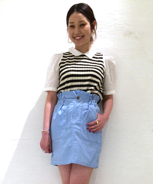 mystic（ミスティック）の「重ね着風5分袖シャツ（シャツ/ブラウス・レディース・ブラック/ネイビー/レッド・ﾌﾘ-）」の15枚目の写真