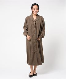 STYLEBLOCK（スタイルブロック）の「バックプリーツミモレ丈オープンカラーシャツワンピース（シャツワンピース）」